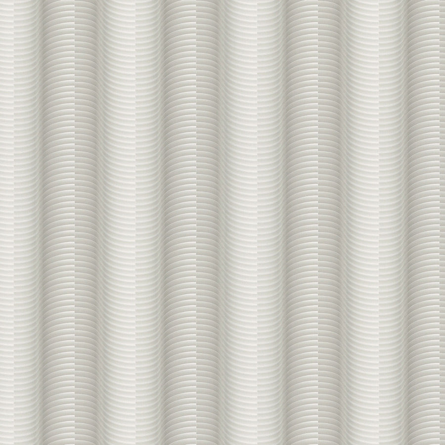 Colani Vliestapete Legend Welle 3D Weiß-grau Glanz 59811