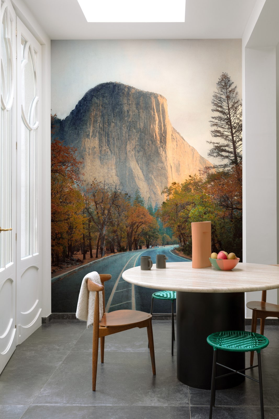 Digitaldruck Herbst Landschaft Grau Orange ML1201