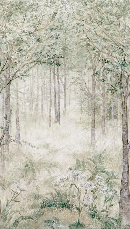 Digitaldruck Wald Landschaft Grün Beige Braun ML2801