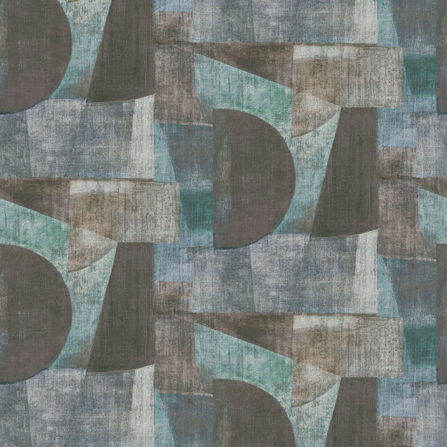 Fototapete Grafisch 3D-Effekt Vlies Blau Braun 521733 Rasch