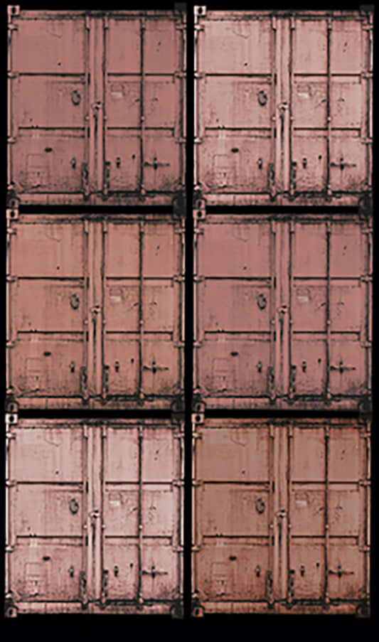 Fototapete Vlies Container Schiff Metall Rot-braun 47216