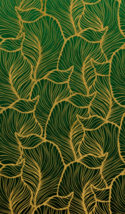 Fototapete Vlies Grafisch Blätter Floral Grün Blau 47241