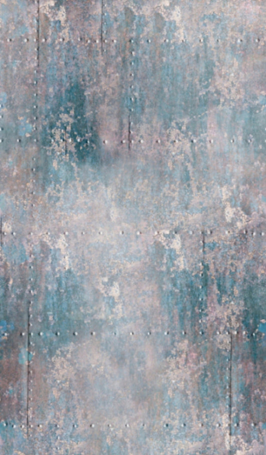 Fototapete Vlies Metall Nieten Industrial Blau 47213