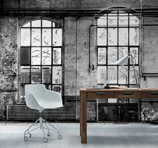 Rasch Fototapete Vlies 940930 Loft Fenster Schwarz Weiß