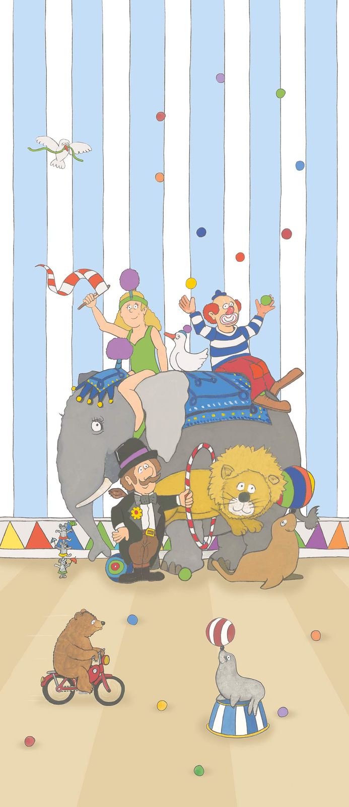 Kinder Wandbild Zirkusmanege Blau Bunt Jonas Kötz 46507