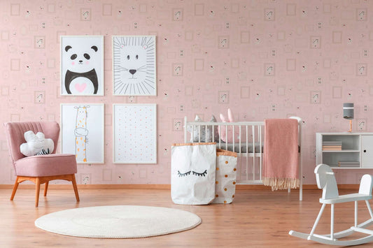 A.S. Creation Kindertapete Einhorn Herz Rosa Weiß Glitzer 36991-2