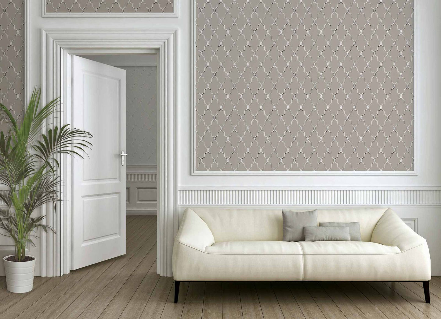 A.S. Creation Michalsky Tapete Vlies Grafisch Taupe Silber 36502-2