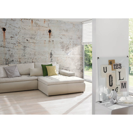 A.S. Creation Premium Fototapete Vlies Stein Beton-Wand Rost Grau