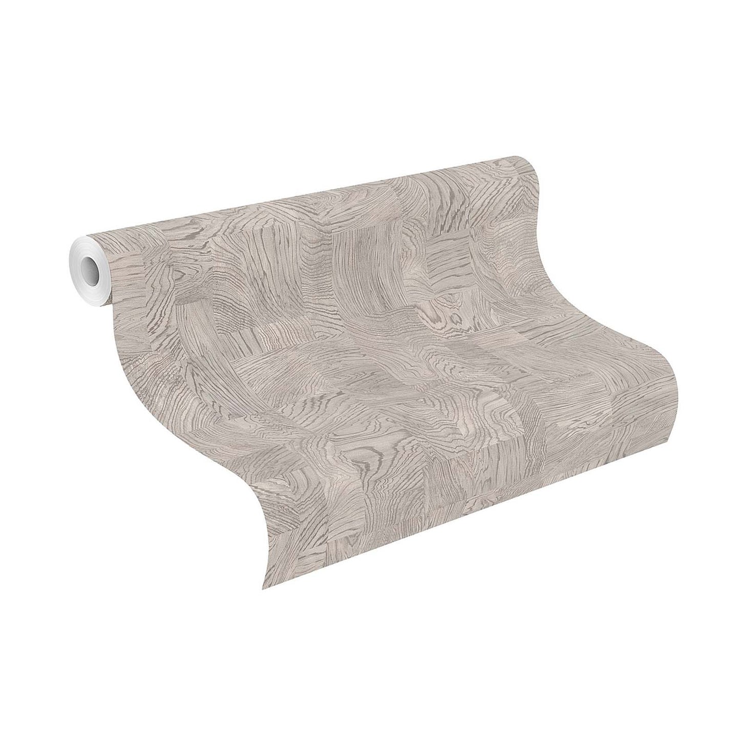 Vliestapete Rasch 751642 Holz Optik Geometrisch Hellgrau
