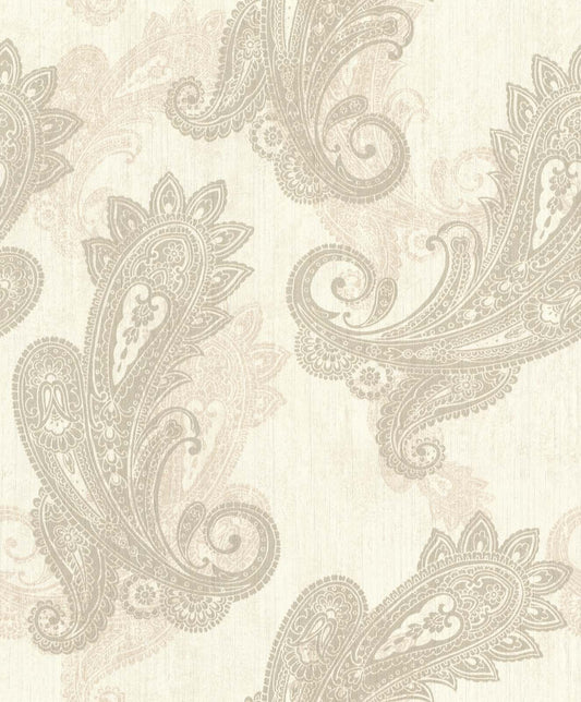 Vliestapete Rasch 746419 Ornamente Weiß Silber Metallic