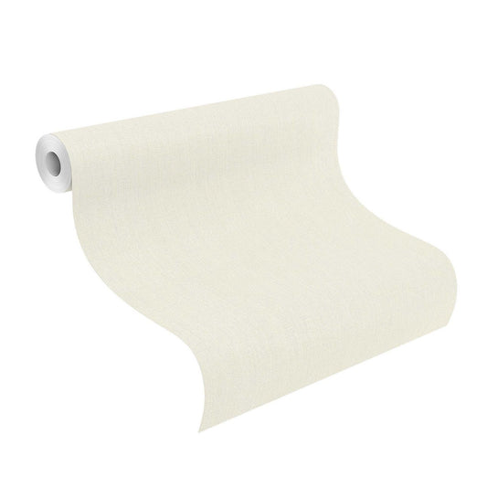 Rasch Vliestapete Textil-Optik Cremeweiß Glanz 528510