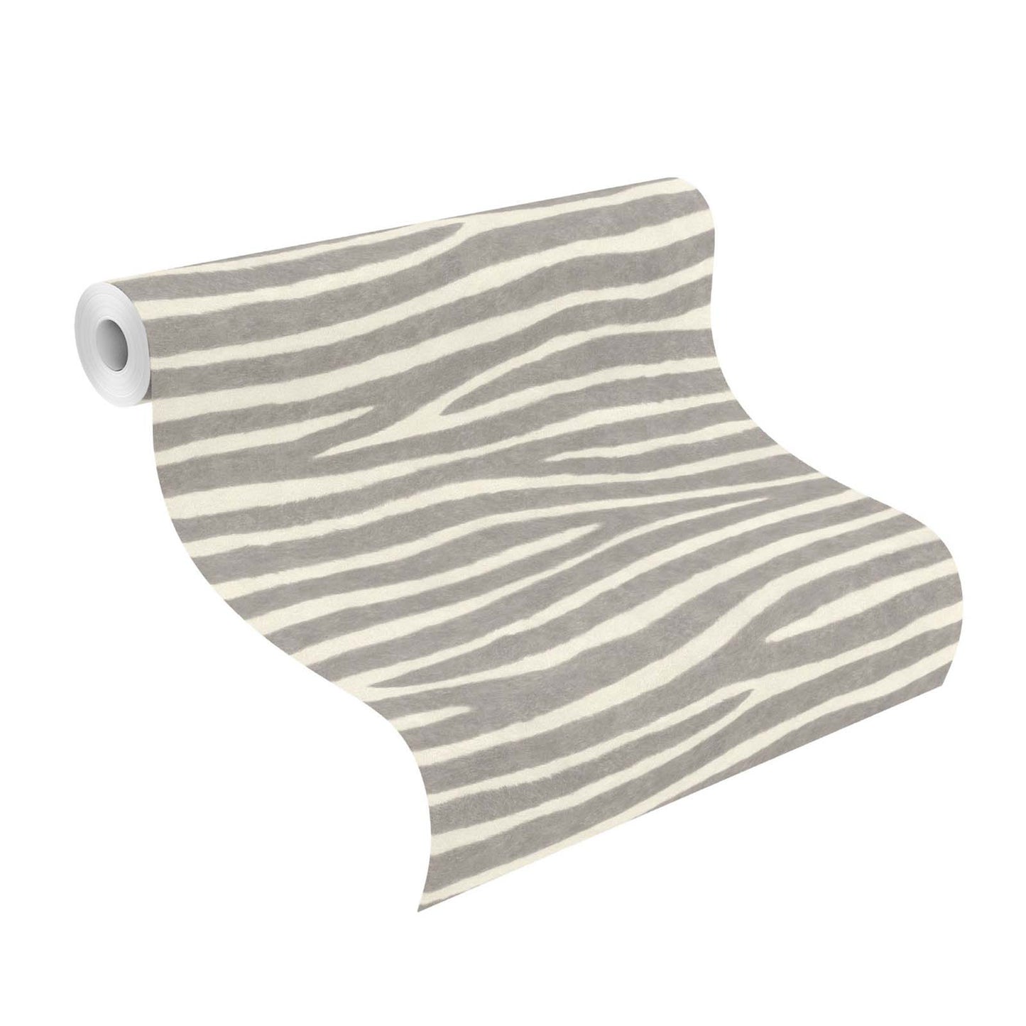 Vliestapete Rasch 751734 Felloptik Zebra Grau Weiß