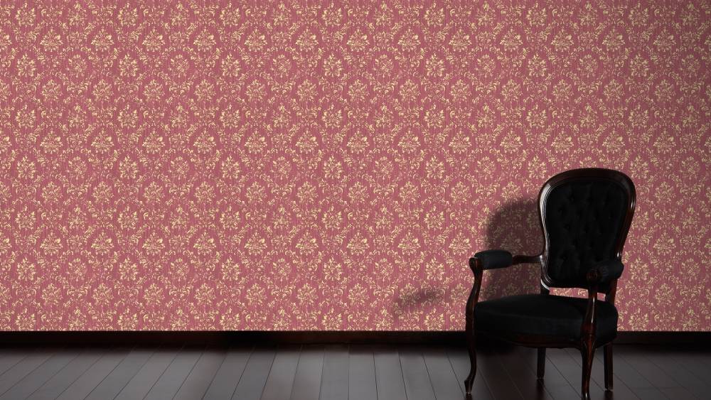 Tapete Textil Vintage Hellrot Gold Architects Paper 30662-6