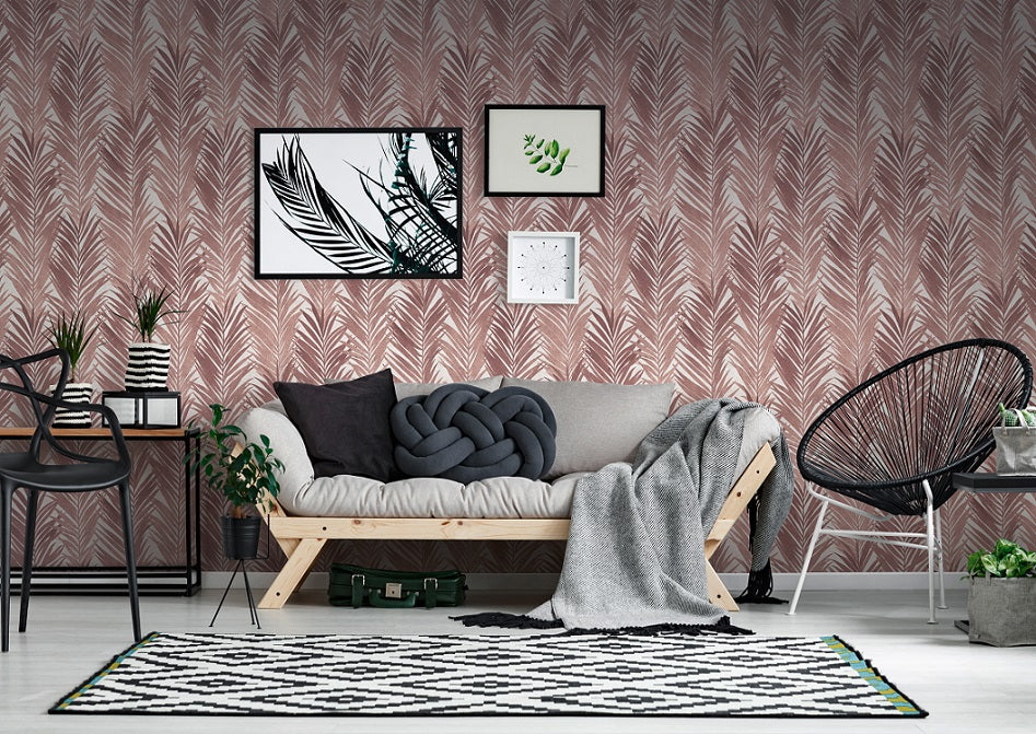 Tapete Vlies Blätter Palmen Floral Creme Braun 10031-11
