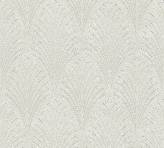 A.S. Creation Tapete Vlies Grauweiß Muster Art Deco 37482-1 | 374821