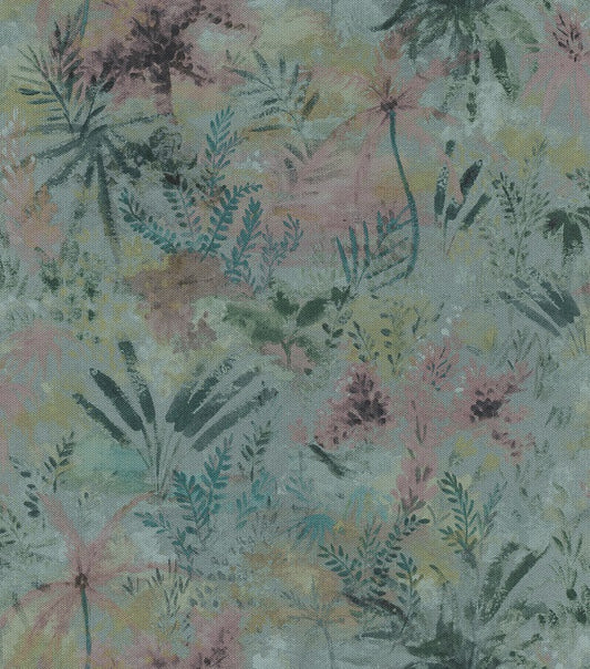 Tapete Vlies 543056 Floral Blau Rosa Grün
