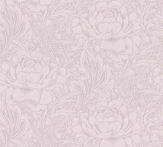 Tapete Vlies Blumen Floral Textil Rosa 38092-2