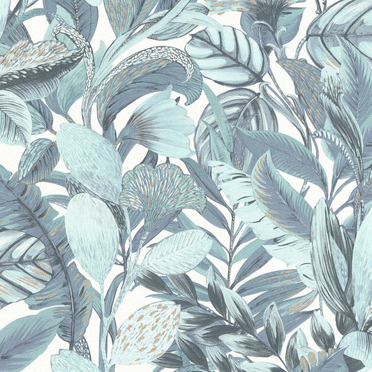 Tapete Vlies ELLE Blumen Floral Türkis Blau 10202-18
