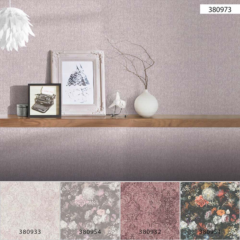 Tapete Vlies Einfarbig Struktur Glitzer Rosa 38097-3