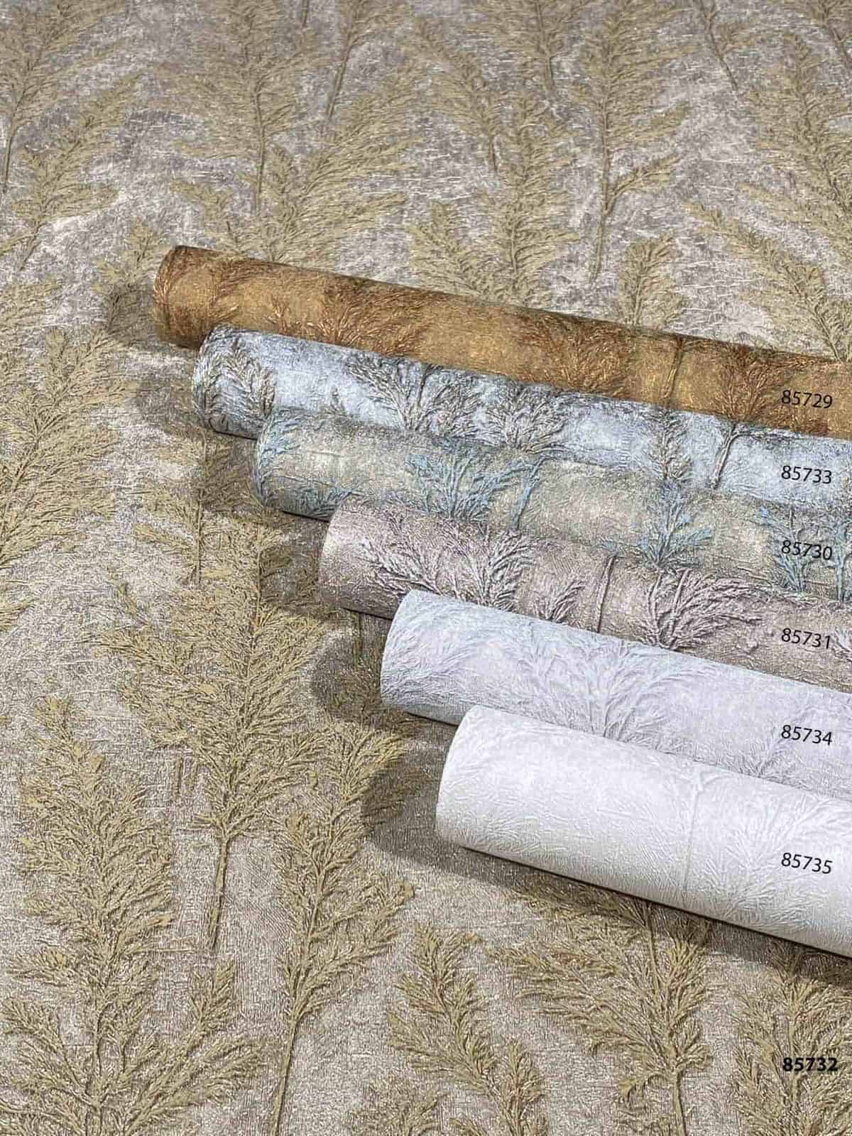 Tapete Vlies Gräser Pflanzen Beige Grau 85732