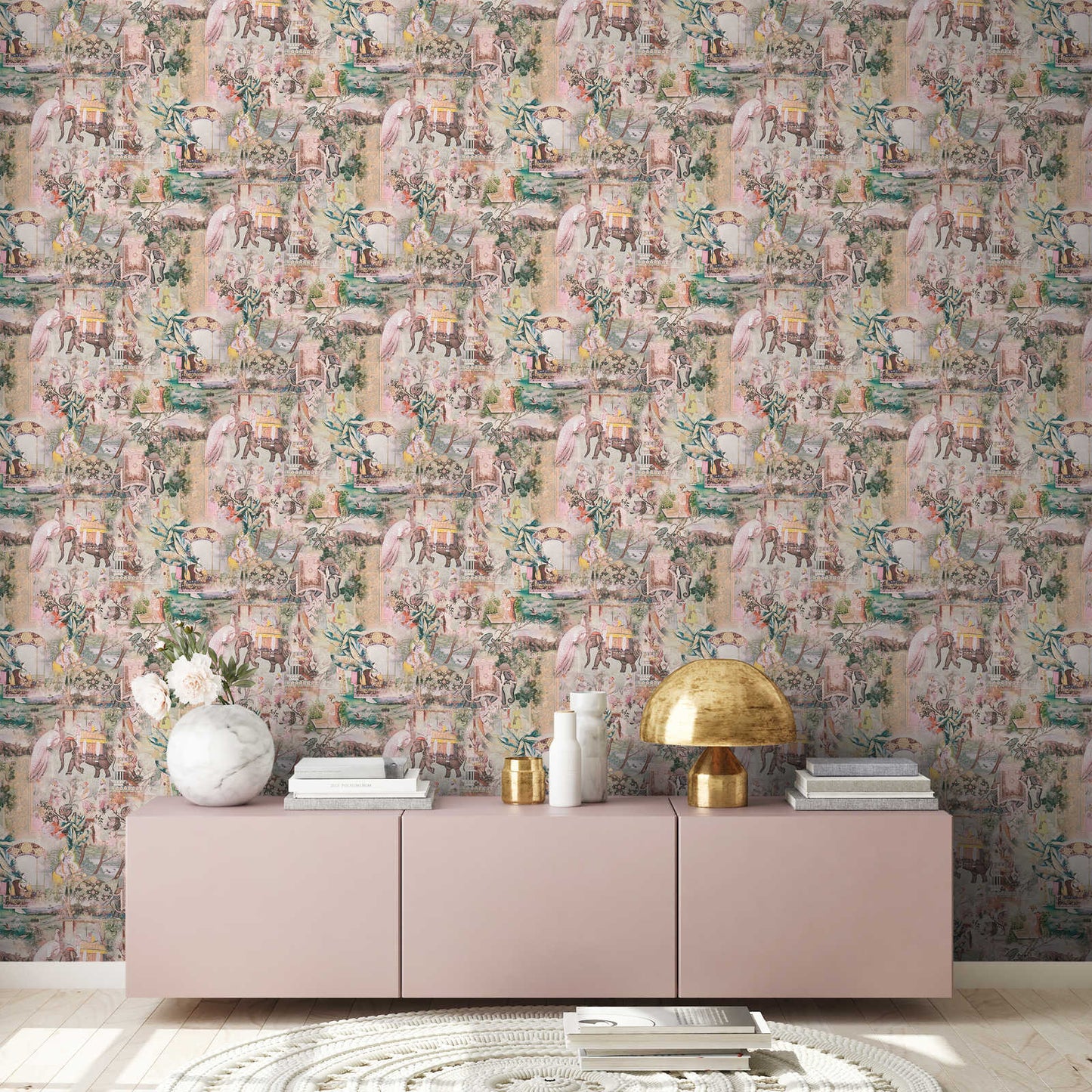 A.S. Creation Tapete Vlies Indien Muster Gelb Bunt 38173-2