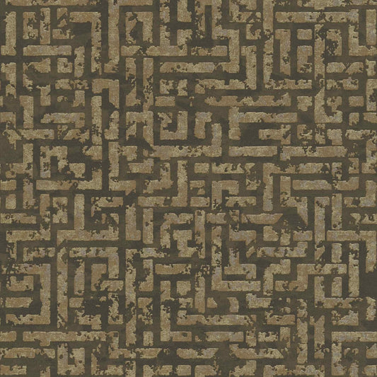 A.S. Creation Tapete Vlies Labyrinth Geometrie Braun Gold 38695-5