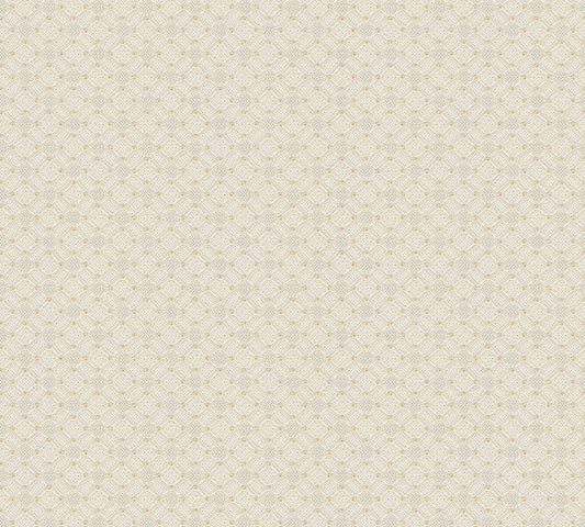 A.S. Creation Tapete Vlies Punkte Kreise Cremeweiß Gold 37468-3