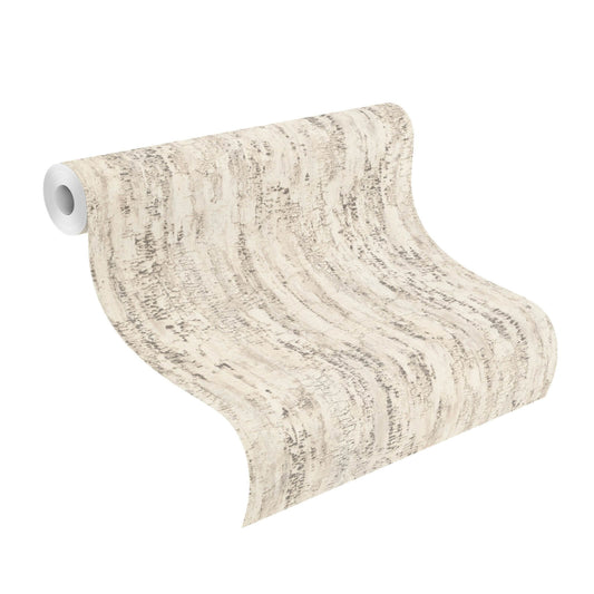 Tapete Vlies Rasch Birke Baumstamm Beige Grau 554052