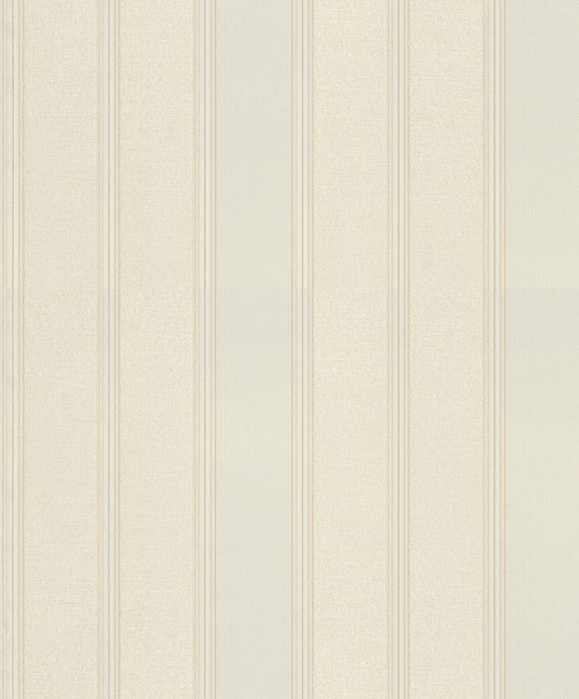 Tapete Vlies Rasch Blockstreifen Weiß Grau Gold 421026