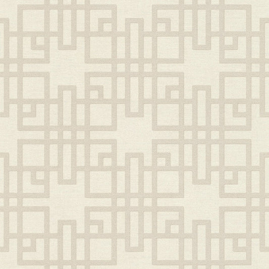 Tapete Vlies Rasch Grafik-Design Taupe Weiß 409239