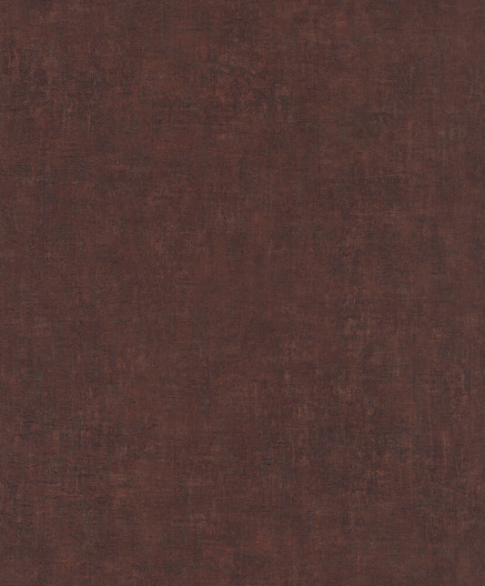 Tapete Vlies Rasch Uni Putz Rost Rot-braun 429336