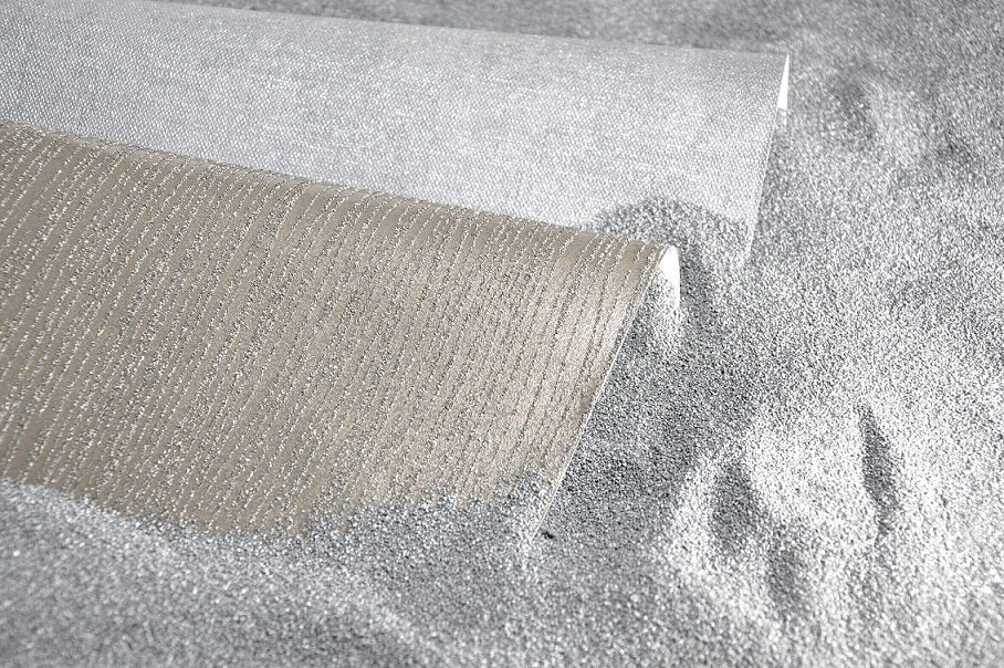 Tapete Vlies Sand-Körnung Einfarbig Weiß Glanz 32505