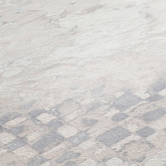 Tapete Vlies Spanische Fliesen Grau Creme Grün 37858-3