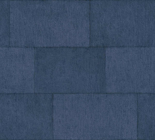 Tapete Vlies Stein-Wand Blau 38201-5
