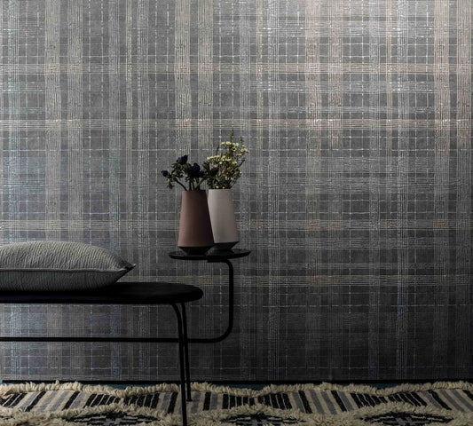 Tapete Vlies Vierecke Abstrakt Grau Metallisch 30438