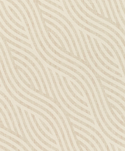 Tapete Vlies Wellen-Design Creme Beige Rasch 704532