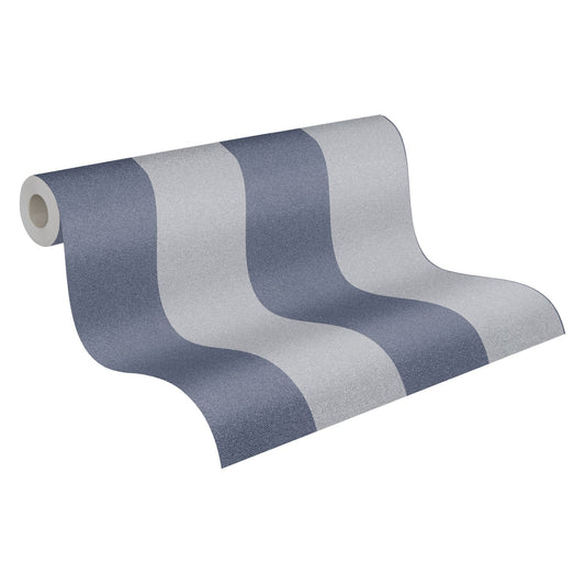A.S. Creation Tapete Vlies Dunkelgrau Streifen 37554-5 | 375545