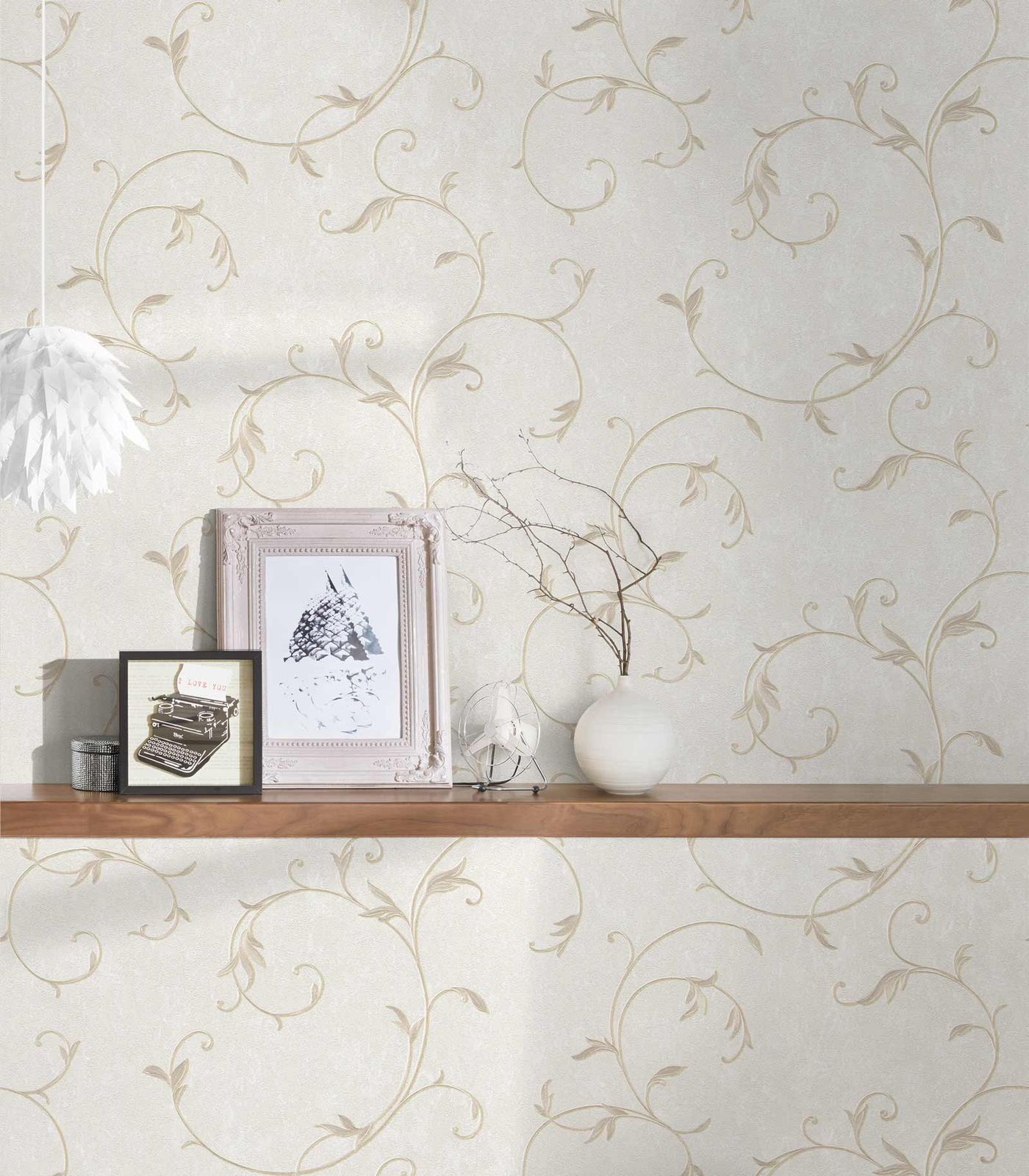 A.S. Creation Tapete Vlies Barock Ranken Beige Gold 30418-2
