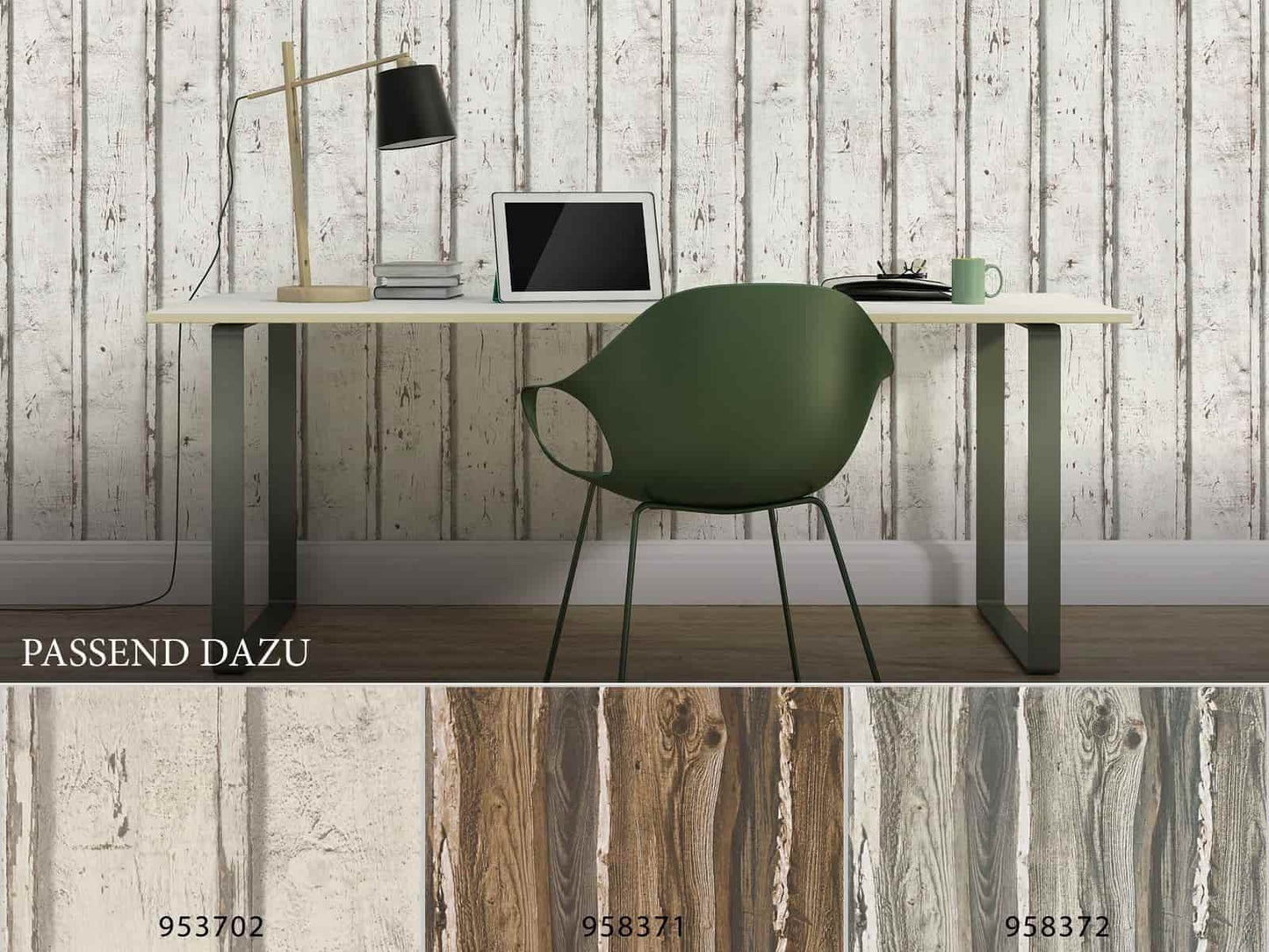 Vlies Tapete Holzoptik Holzbrett Weiß Lutèce 95370-1