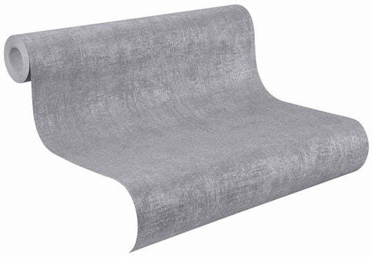 Vlies Tapete Uni Einfarbig Rasch Silbergrau 489941