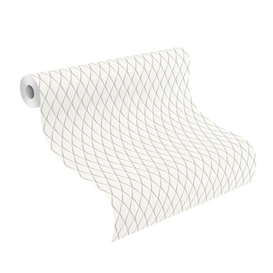 Vlies Tapete Rauten 3D Grau Metallic Rasch Cato 800760