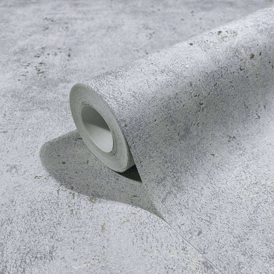 Vliestapete Marburg Grau Uni Beton Optik 34267