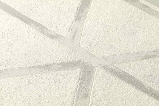 Vliestapete Beton Grafik Cremeweiß Grau Glanz 36928-5