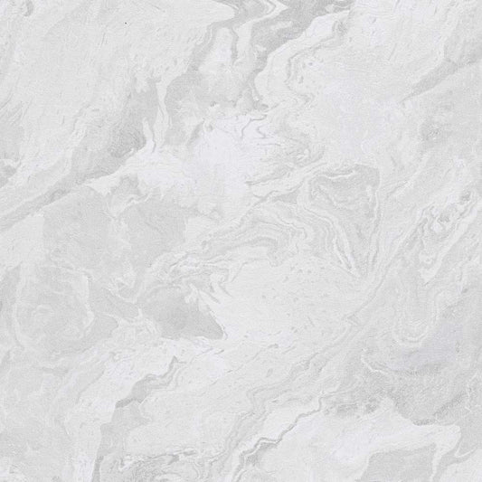 Vliestapete Marmor Optik Weiß Silber Metallic 10318-14