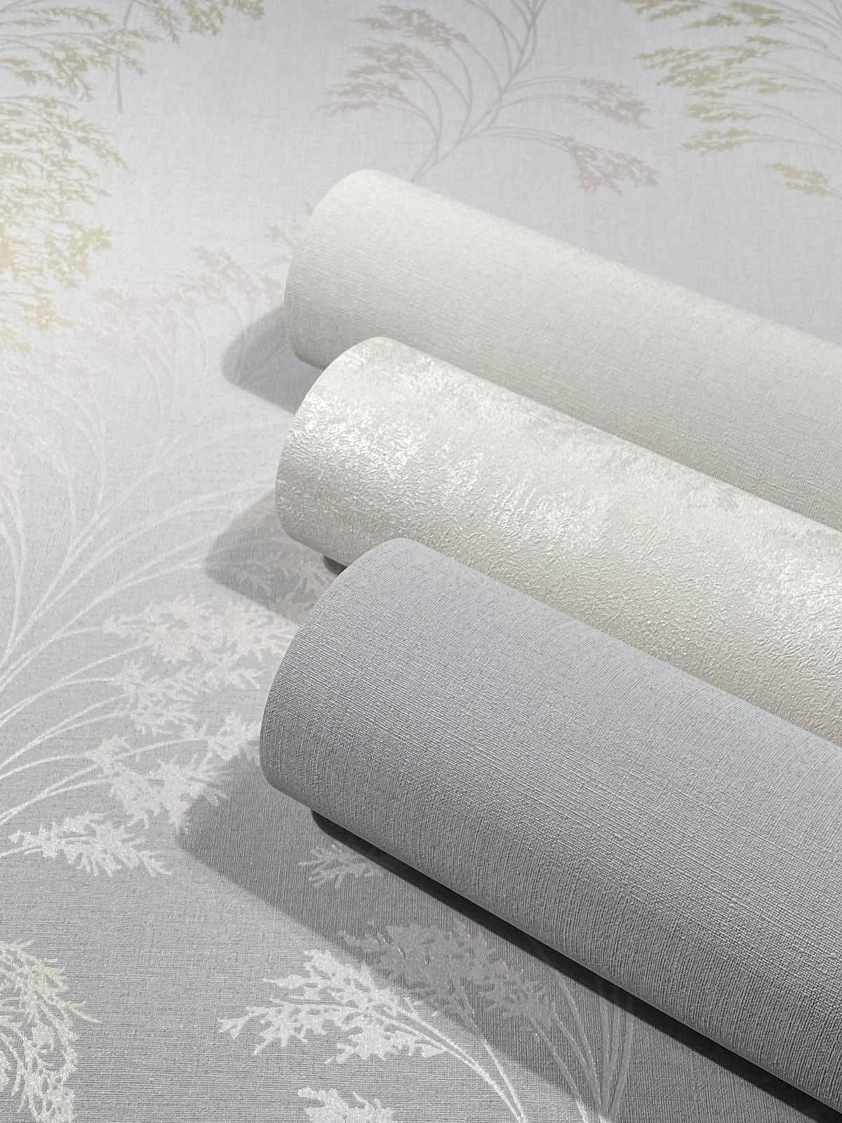 Vliestapete Uni Putz Struktur Creme Perlmutt Metallic 82375