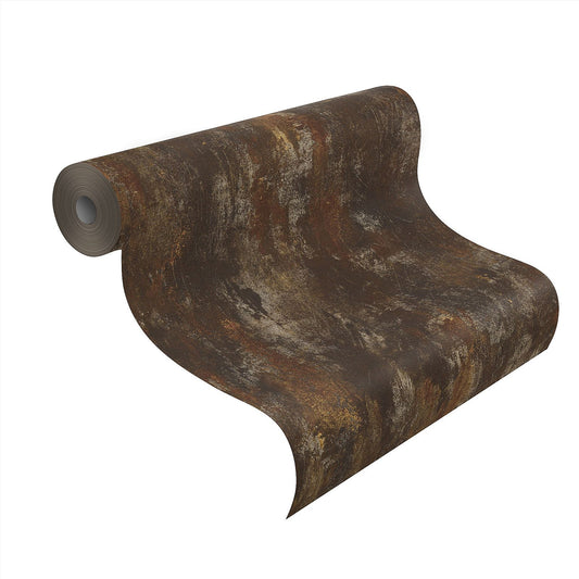 Tapete Vlies Patina Anthrazit Glanz Rasch Deco Style 418224