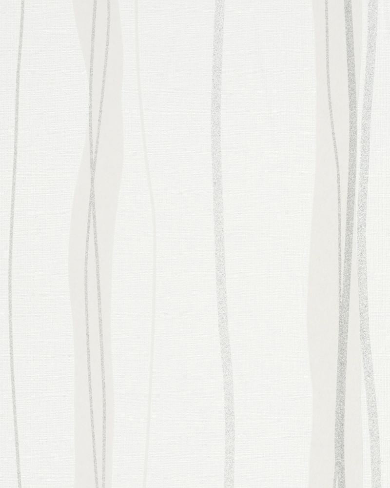 Vliestapete Struktur Wellen Weiß Beige Glitzer 53618
