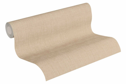 Vliestapete Uni Textil-Optik Beige 36925-7
