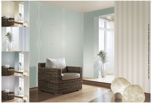 Vliestapete Streifen Weiss Patent Decor 3D 9436
