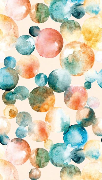  Digitaldruck Aquarell Planeten Orange Blau Rot ML4101